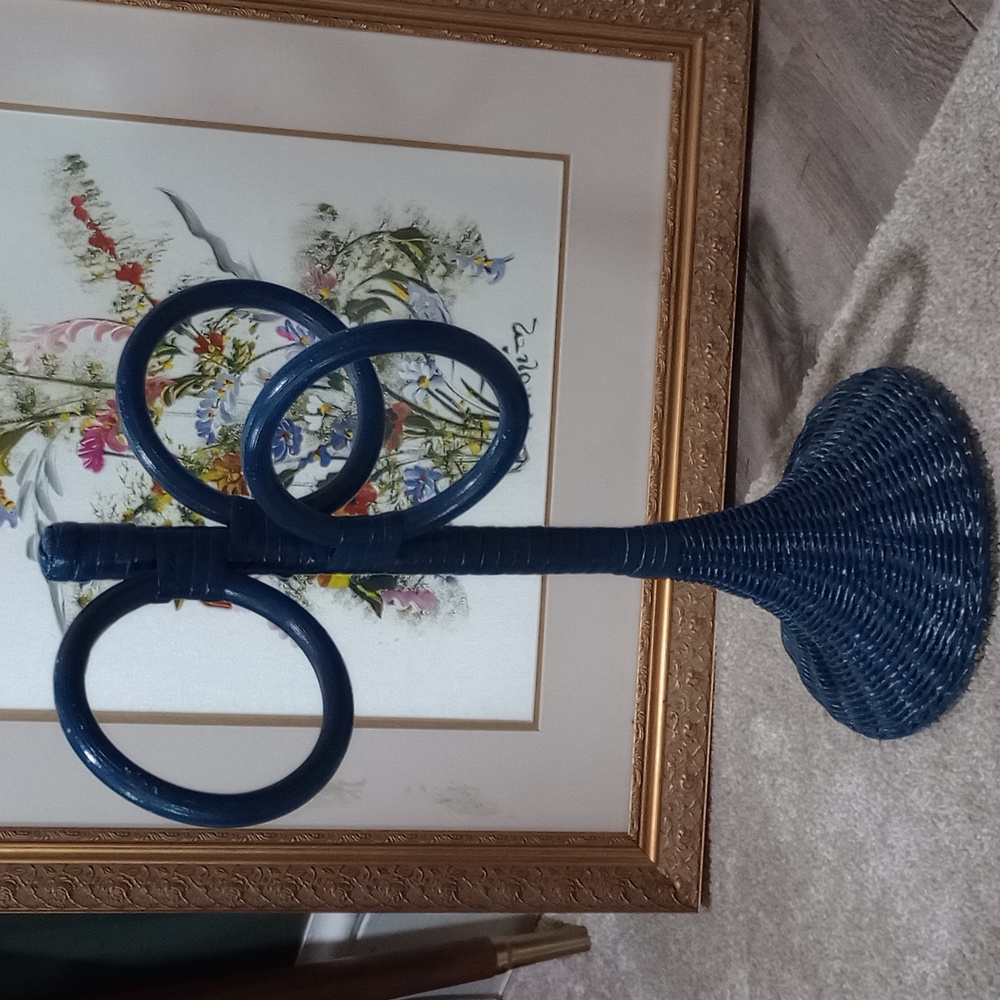 Vintage Wicker Towel Rack